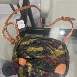 New with Tags MZ Wallace Quilted Camouflage Crossbody Bag